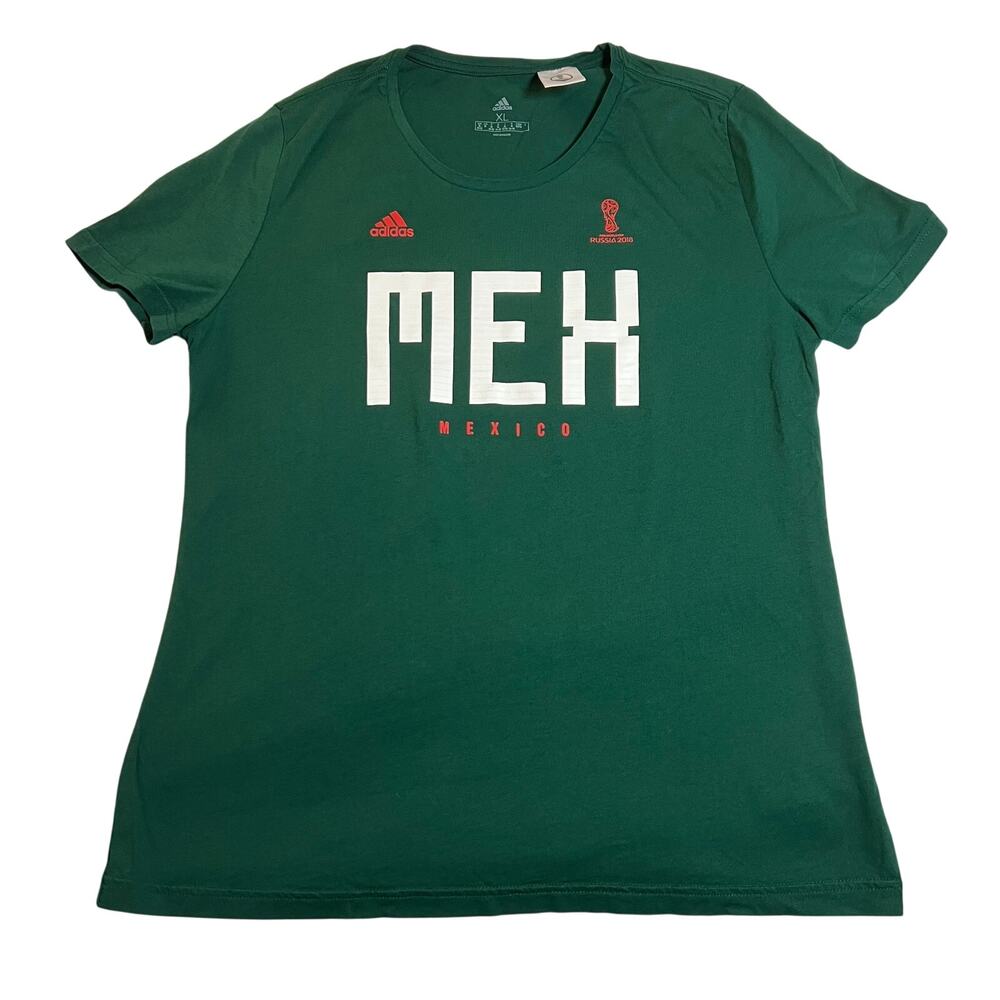 Adidas Women's Crewneck Mexico Soccer T-Shirt Size X-Large Sports Athleisure